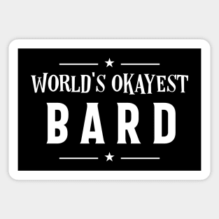 World's Okayest Bard Roleplaying Addict - Tabletop RPG Vault Sticker